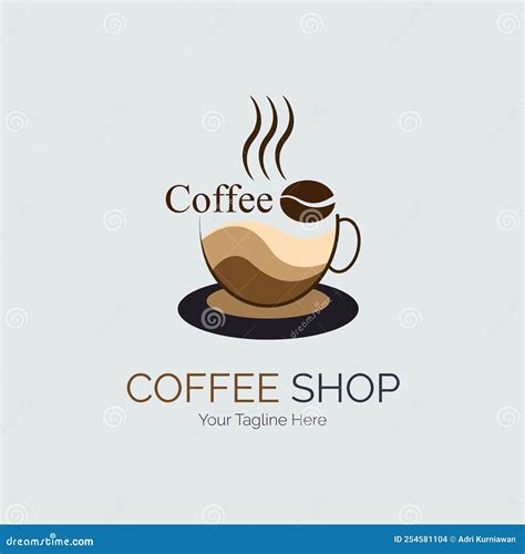 Coffee Shop Cup Logo Template Design For Brand Or Company And Other