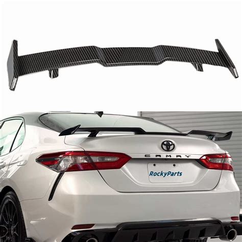 For 2018 2023 Toyota Camry Gloss Black Jdm Trd Style Highkick Trunk Spoiler Wing