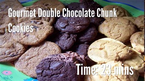 Gourmet Double Chocolate Chunk Cookies Recipe YouTube