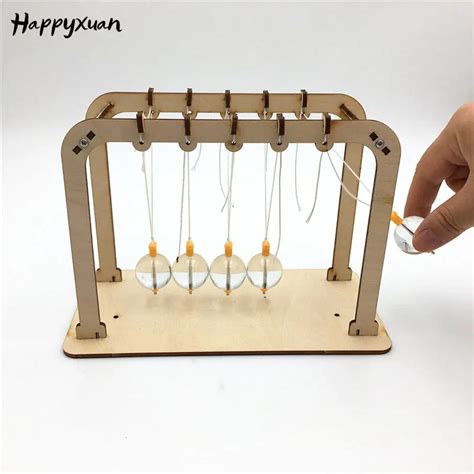 Happyxuan Diy Newton Pendulum Cradle Kids Simple Physics Experiment Toy