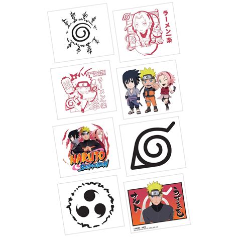 Naruto Tattoos (8ct) - The Party Place