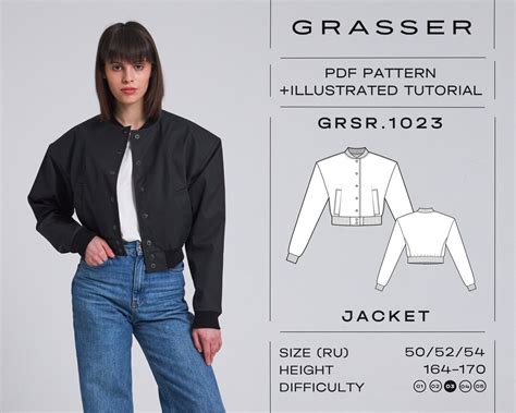 bomber jacket  sewing pattern  tutorial sizes    ru