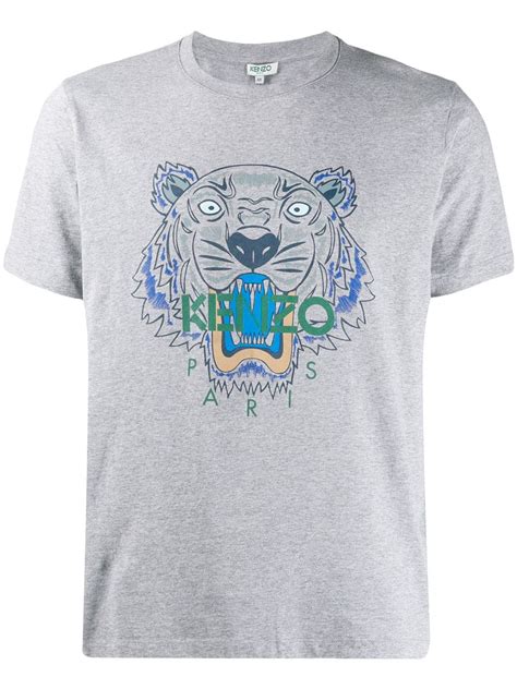 Kenzo Kenzo Tiger And Logo Print T Shirt Kenzo Cloth Tiger T Shirt