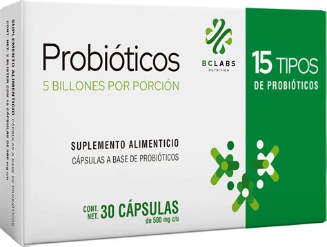 BC Labs Probióticos 5 billones por porción 15 tipos diferentes de