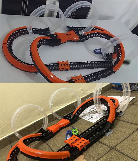 Pista Hot Wheels Wave Racers Triple Skyloop Em Promo O No Mam E Pechincha