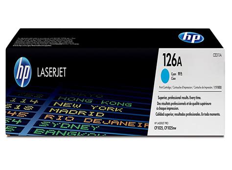 HP 126A Cyan Original LaserJet Toner Cartridge CE311A Jungle Lk