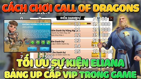 Hướng Dẫn Call of Dragons Bảng Điểm VIP Đổi Vùng Để Mở Sương Mù Sớm