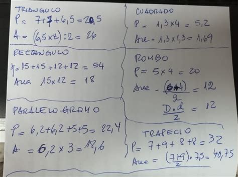 Actividad 1 Calcula el perimetro el área y escribe el nombre