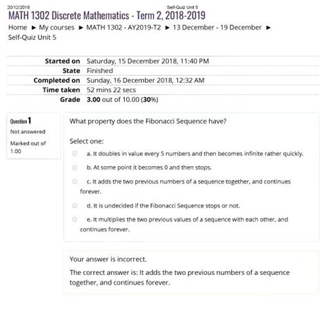 University Of The Peoplemathematic Self Quiz Unit Math