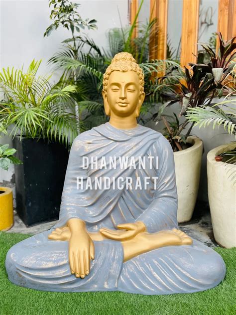 Handmade Dhanwanti Meditating Buddha Figurine Idol For Home Office And