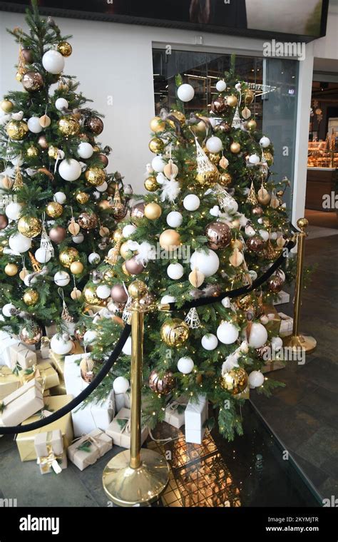 Copenhagendenmark01december 2022 Decorated Christmas Tree In Danish