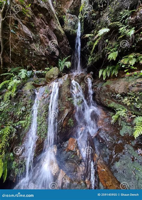Waterfall on the Grand Canyon Track in the Blue Mountains Stock Image