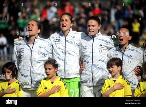 ROME Italy 11 04 2023 Italy Team During Anthem Before Friendly