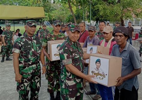 Mayjen TNI Andi Muhammad Bau Sawa Mappanyukki Bagikan 300 Paket Sembako