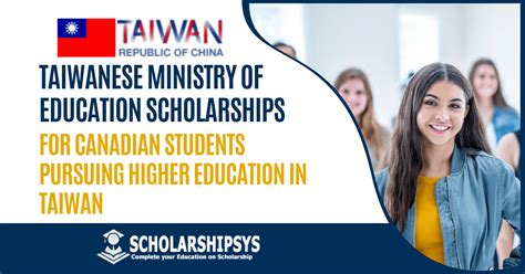 Taiwanese Ministry of Education Scholarships for Canadian Students