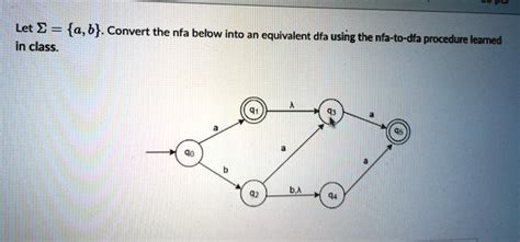 SOLVED Let Î b Convert the NFA below into an equivalent DFA using