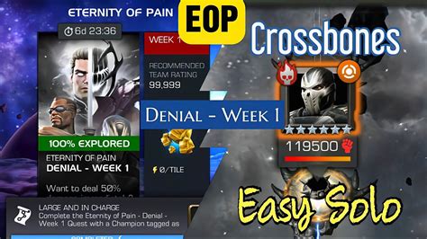 Eop Eternity Of Pain Denial Week Crossbones Easy Solo Large And