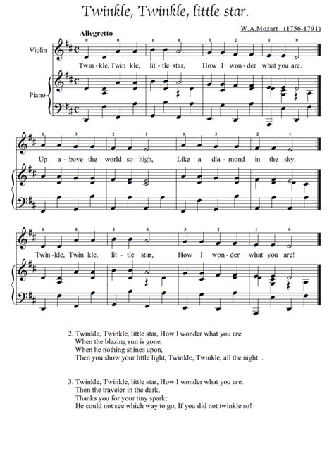 TWINKLE TWINKLE LITTLE STAR Piano Sheet music | Easy Sheet Music