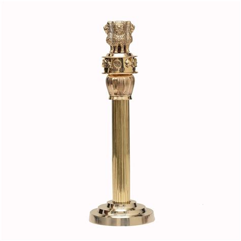 Brass Ashoka Pillar Miniature Popli Brass Shop