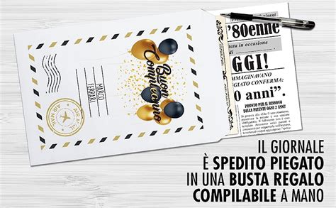 Idea Regalo Compleanno Originale Anni Uomo Giornale La Gazzetta