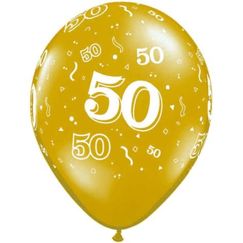 Gouden 50 Jaar Ballonnen 28cm 25 Stuks