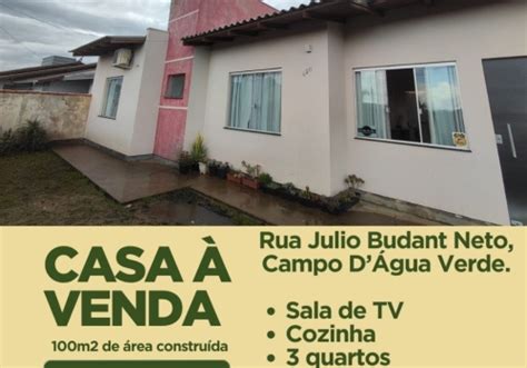 Casa Quartos Na Rua J Lio Budant Neto Campo D Gua Verde