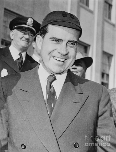 Vice President Richard Nixon Wearing Photograph By Bettmann