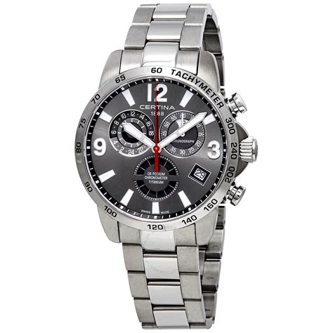 Certina DS Podium Titanium Chronograph Grey Dial Men S Watch C034 654