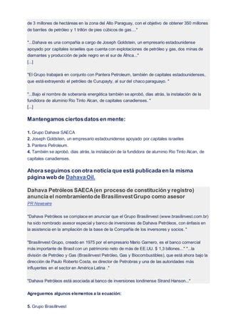 Psicopatía la familia Rothschild y el petróleo en Paraguay PDF