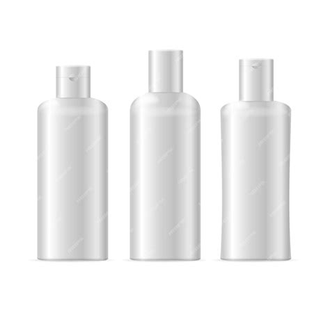 Premium Vector Realistic Template Blank White Shampoo Cosmetic Bottle Isolated Vector