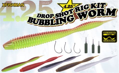 Amazon Drop Shot Rigs For Bass Fishing Soft Plastic Lures Worm