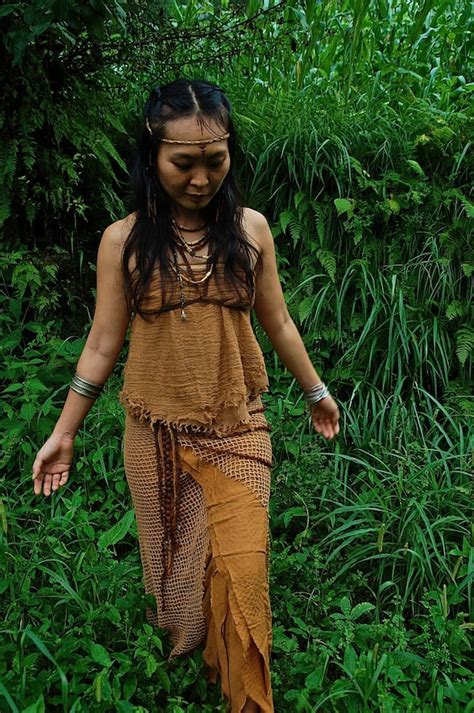 Earthy Terracota Brown Forest Fairy Skirt and Top outfit with | Etsy