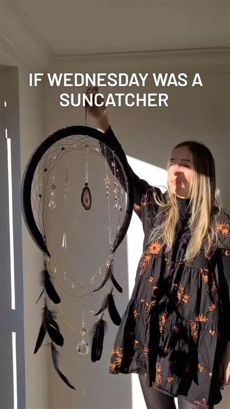 Suncatcher Dream Catheter Witch Wednesday Netflix Goth Gothic Home