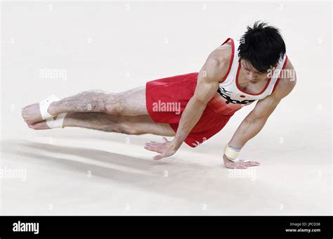 Japanese Gymnast Kohei Uchimura Performs In The Mens Floor Final At The Rio De Janeiro Olympic