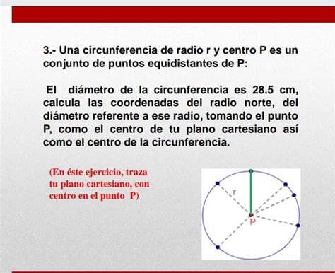 Solved Una Circunferencia De Radio R Y Centro P Es Un Conjunto De