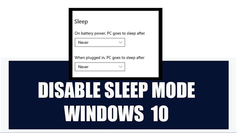 How To Turn Off Sleep Mode On Windows 10 Solved YouTube