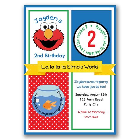 Elmo's World Birthday Invitation (Sesame Street Invitation) – CallaChic