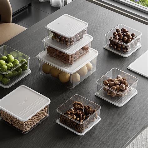 Ckraxd Space Saving Stackable Transparent Plastic Food Storage