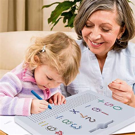 BMAG Magnetic Alphabet Letter Tracing Board ABC And Numbers Double