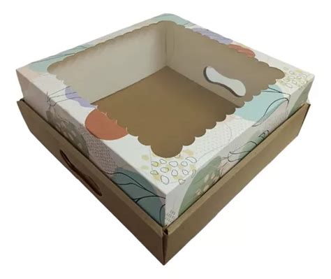 Caja Para Desayuno O Torta X X Con Visor X Unidades Mercadolibre