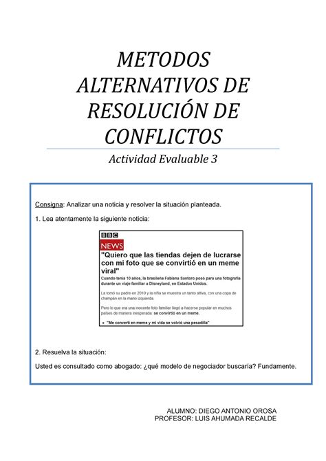 Actividad Evaluable 3 2 Resol Conflictos 8 METODOS ALTERNATIVOS DE