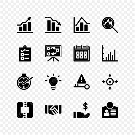 Business Character Set Vector Hd Images Business Icon Set Glyph Or