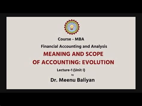 Meaning And Scope Of Accounting Video Lecture Principles And Practice