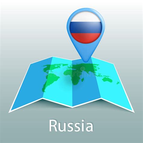 Russia Map Pin Stock Illustrations Russia Map Pin Stock