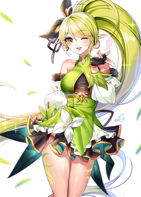 Rena Erindel And Anemos Elsword Drawn By Xes Xes 5377 Danbooru