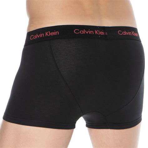 Calvin Klein 3 Pack Cotton Stretch Trunks Black Color Logo Inderwear