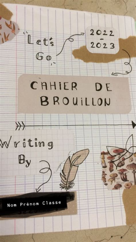 Page De Garde Cahier De Brouillon Cahier De Brouillon Couvertures