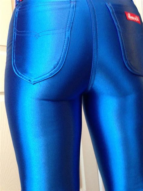 Vintage Spandex Disco Pants Shiny Sexy Chemin De Fer Sz S