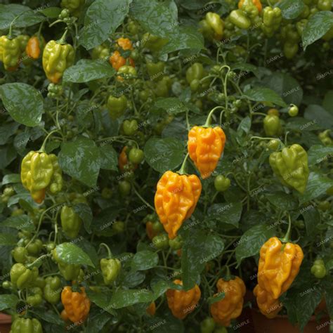 Habanero Pepper Plant Pattern Crew