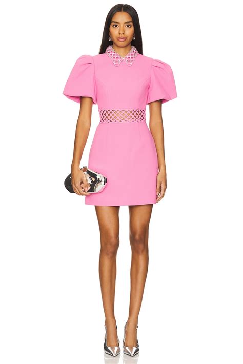 Rebecca Vallance Aubree Collar Mini Dress In Rose Revolve